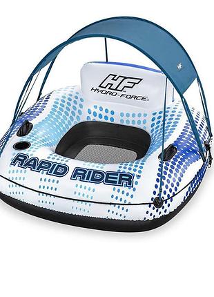 Надувной круг bestway 43725 «rapid rider», серия «sports», с навесом от солнца, 123 × 123 × 51 см