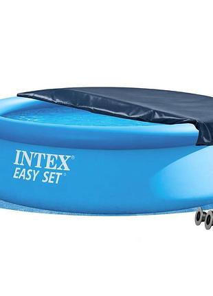 Надувной бассейн intex 28130-4в1, 366 х 76 см (бассейн, подстилка, насос, тент)
