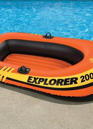Надувная лодка explorer pro 200 intex 58356 (196 x 102 x 33см) explorer pro 200