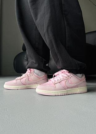 😍 жіночі кросівки nike dunk low wmns lace pack/regal pink