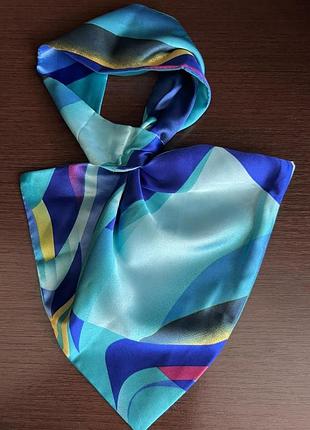 Атласна хустка на шию foulard magique хустка-трансформер на шию foulard magique
