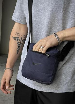 Барсетка синя nike сумка через плече спорт найк 5