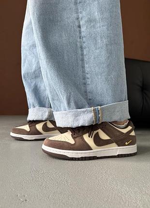 😍 женские кроссовки nike dunk low pale ivory baroque brown