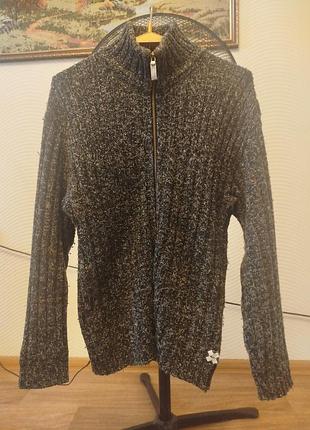 В'язаний кардиган quiksilver (s) чоловіча кофта на блискавці.
