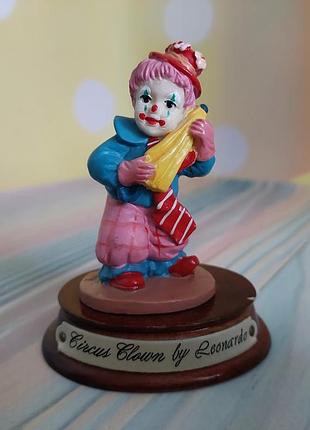 Винтажная статуэтка клоуна из коллекции circus clown the leonardo collection