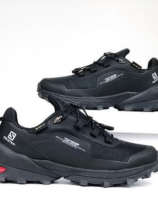 Термо кроссовки salomon speedcross черно белые ( термо )
