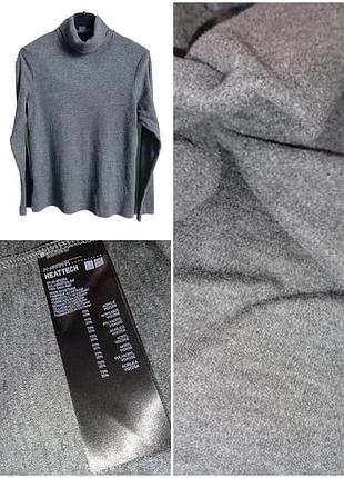 Женский термогольф водолазка флипка р. l юникло uniqlo heattech fleece оригинал серый