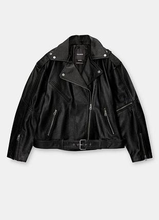 Шкіряна куртка, косуха pull and bear, розмір xs-m