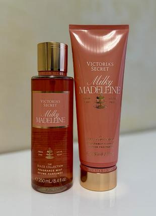 Набір спрей / міст та лосьйон victoria's secret milky madeleine