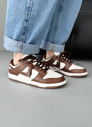 Чоловічі кросівки nike sb dunk low brown/white