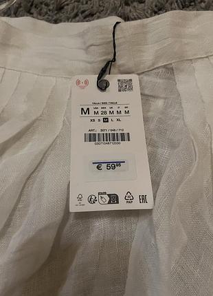 Широкі лляні штани zara 2