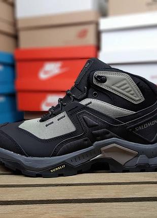 Чоловічі кросівки salomon quest element gtx чорні з хакі