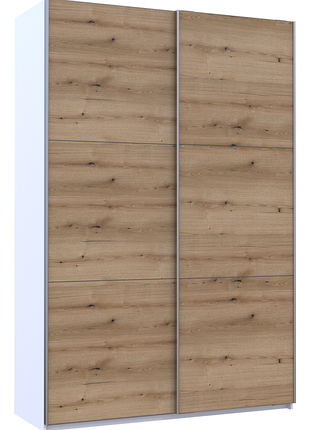 Шкаф-купе двухдверный doros g-caiser 160х60х240 см белый/дуб евок (drs-011022)
