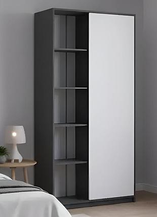 Распашный шкаф doros студент графит/белый 90х38х180 drs-011623 (44900273)