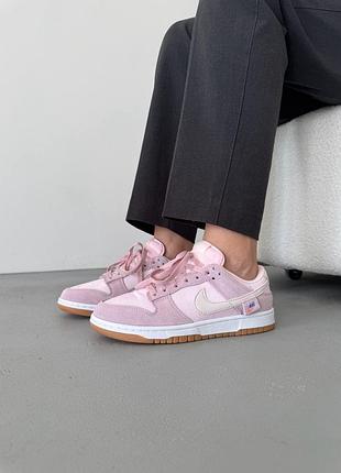 😍 женские кроссовки nike dunk low teddy bear pink