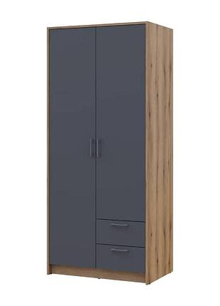 Шкаф для одежды doros ронди дуб артизан/графит 2дсп 82х52х195 drs-011657 (80737804)