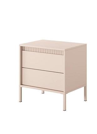 Тумба прикроватная perfect home сенсо / senso 2s/53 с 2 ящиками беж (pfh-092035)