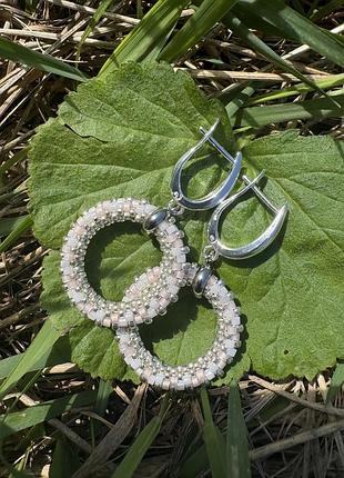 Серьги из японского бисера