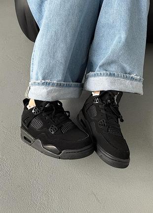 Кроссовки женские nike air jordan 4 black cat