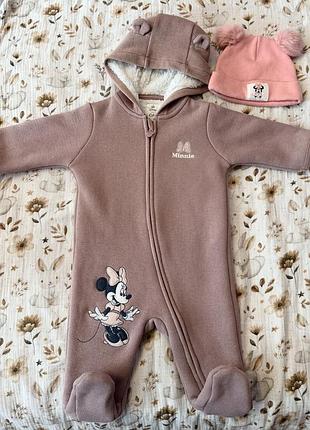 Демі комбінезон disney minnie + шапочка h&m р. 68
