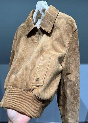 Куртка замшевая бомбер натуральная замша chanel
