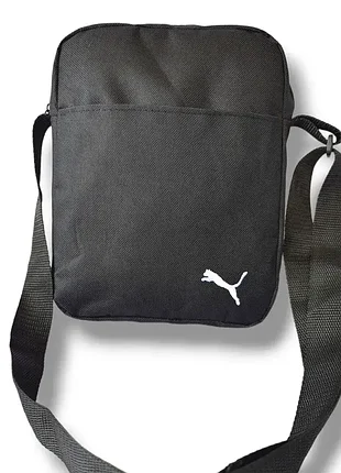Мужская черная сумка через плечо спорт puma борсетка пума