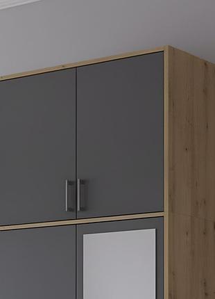 Антресоль висока doros ронді дуб артизан/графіт 2 дсп 82х52х65 (drs-011905)