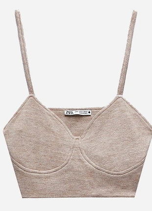 Топ с имитацией чашок ✨zara✨ эластичный топ в корсетном стиле аля корсет