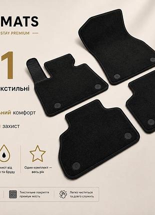 Коврики bmw x7 g07 2018– / hybrid, в салон резиновые + текстильные, 8 шт. evermats чехия (pt222722fl)