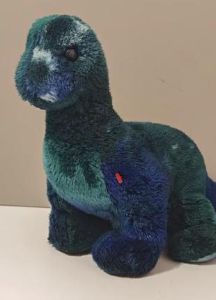 Rare ty bronte brontosaurus green blue dinosaur beanie plush buddy 1999 retired