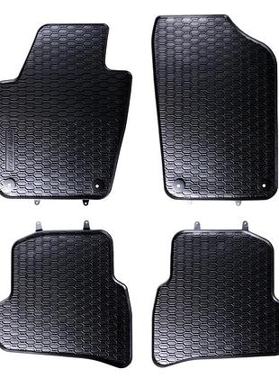 Коврики vw polo v 2009-2017, skoda fabia iii 2014-2021, в салон гумові 4шт. geyer & hosaja польща (2008-2017) (842/4c)
