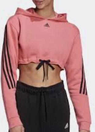 Рожевий укорочений худі  adidas, р-р 16-18