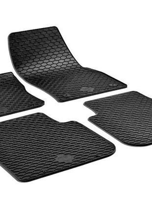 Коврики vw tiguan allspace (2017–2024) / skoda kodiaq (2017–2024) / seat tarraco, в салон резиновые, 4 шт, gumarny zubri (p221242)