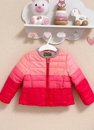 Курточка для дівчинки демісезонна рожева 86 12-18 міс united colors of benetton