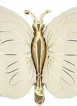 Фольгована кулька кнр (90х49 см) метелик пастель кремовий