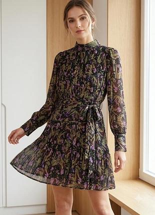 Красивое платье-рубашка мини с элементами плиссе от gallery🖤💜