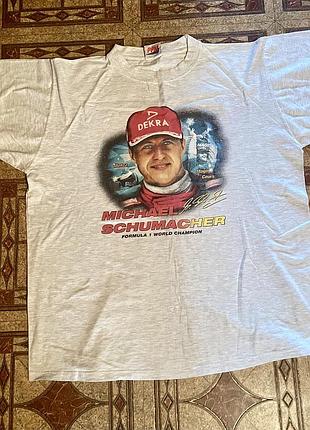 Вінтажна колекційна футболка michael  schumacher formula 1 world champion