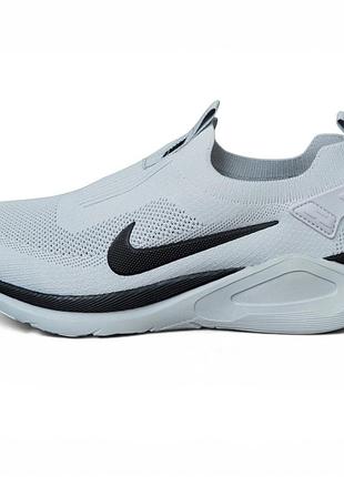 Nike gray black мокасины светло-серые с черным