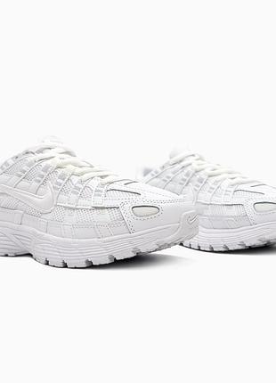 😍 женские кроссовки nike p-6000 triple white
