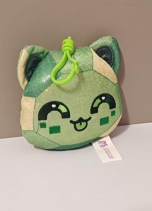 Aphmau meemeows aphmau & friends cat green sparkly bag clip plush keychain