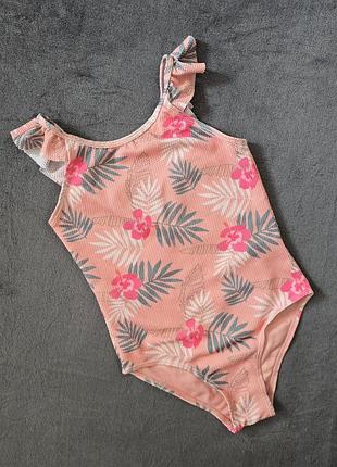 Купальник сдельный, детский, персиковой, primark, 8-9 лет.