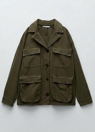 Щільна джинсова куртка zara 4