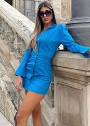 Стильна сукня-сорочка zara 2