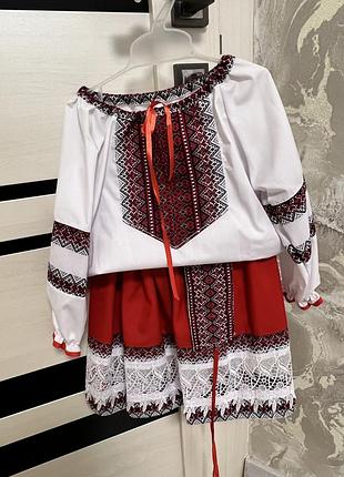 Український національний костюм для дівчинки 🩵💛