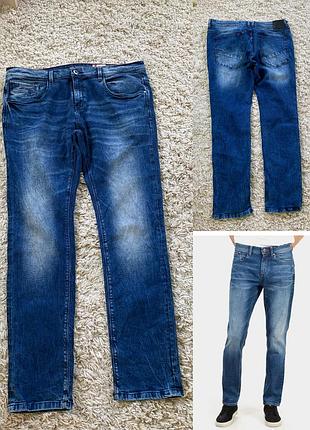 Базові сині прямі чоловічі джинси еластичні ,denim 1983, w38l32