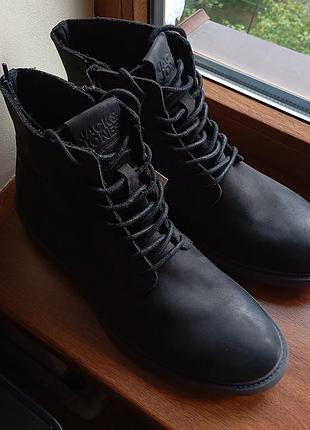 Черевики jack&jones footw 12190232 оригінал нові р.42 натуральний нубук чорні