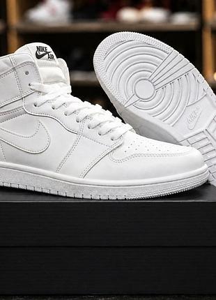 Мужские кроссовки nike air jordan с коробкой. кожа ( 46 размер )