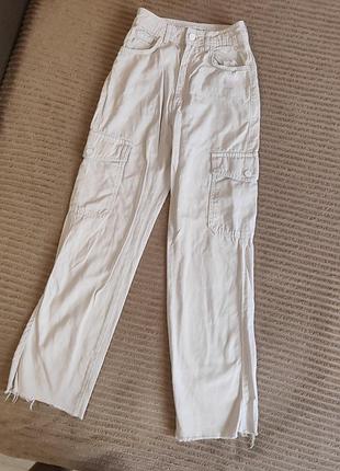 Штани crop xs білі