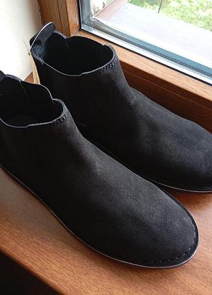 Черевики челсі jack&jones footw 12191225 jfwbravo оригінал нові р.42 натуральна замша чорні