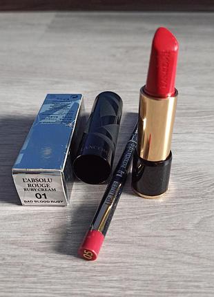 Помада lancome l'absolu rouge ruby cream 01